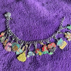 Disney Charm Bracelet with Multicolor Characters